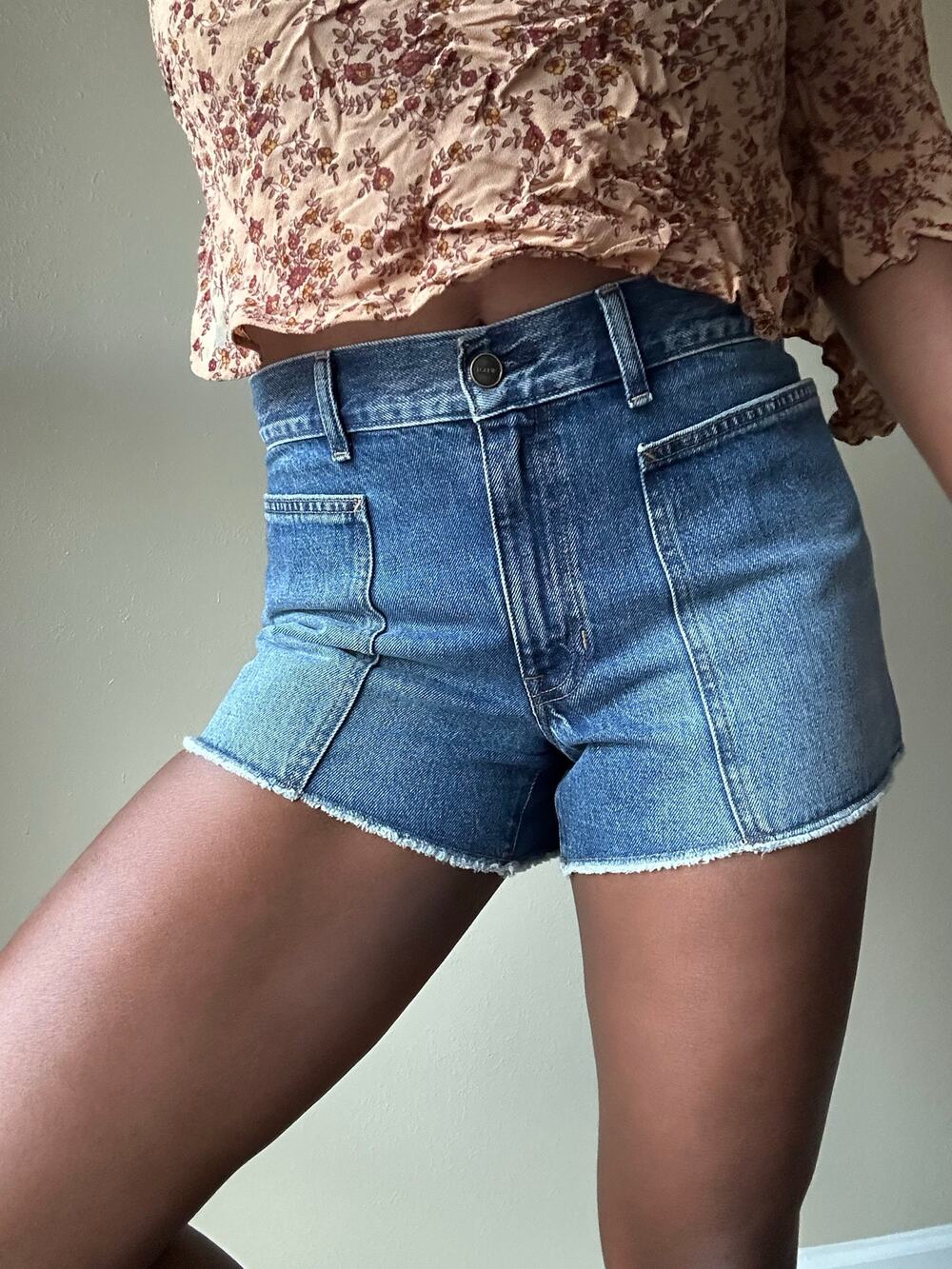 J. Crew High Waisted Denim Shorts Size 27